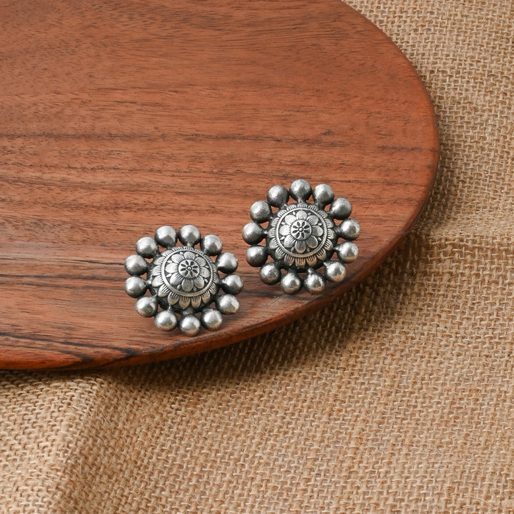 Teejh Gumtaz Siver Oxidised Earring