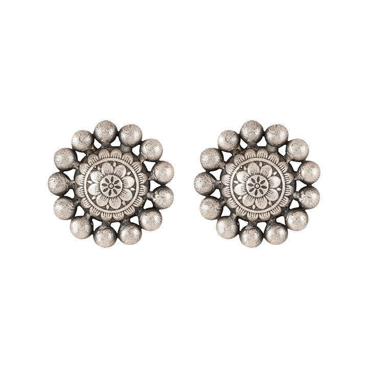 Teejh Gumtaz Siver Oxidised Earring