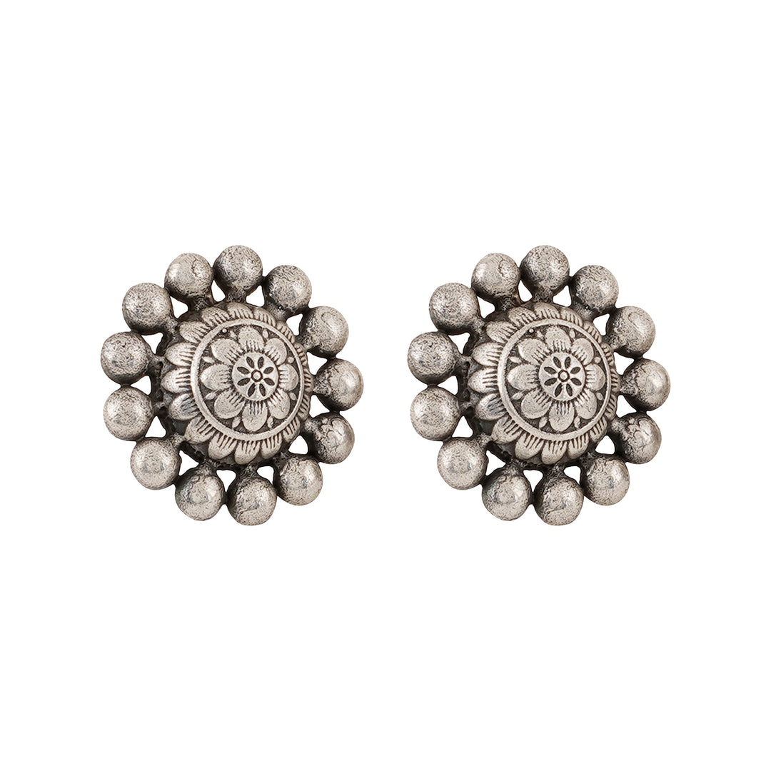 Teejh Gumtaz Siver Oxidised Earring