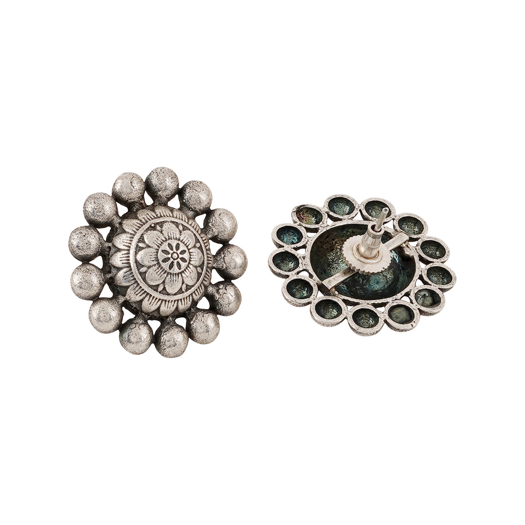 Teejh Gumtaz Siver Oxidised Earring