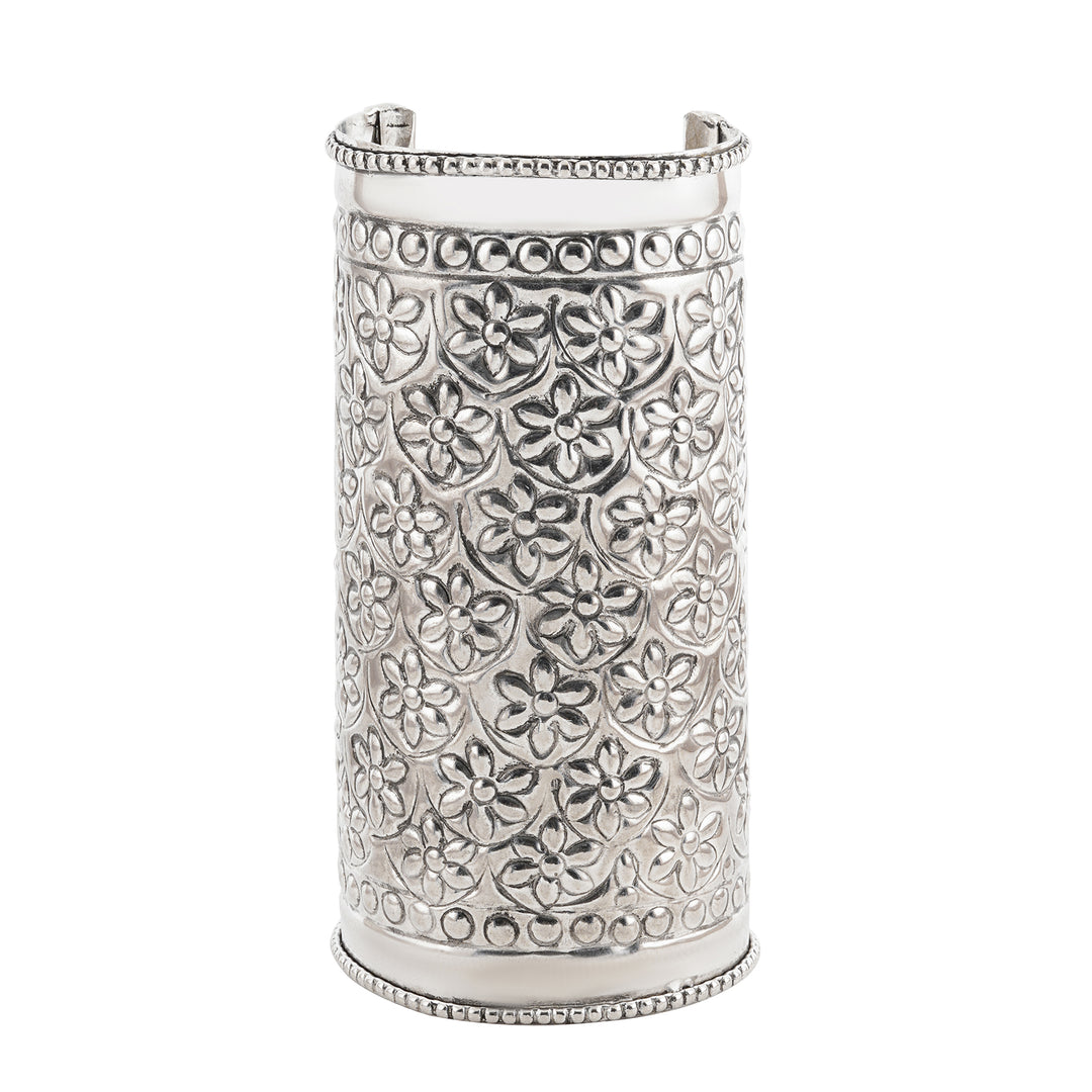 Kazi Silver Oxidised Cuff Bracelet