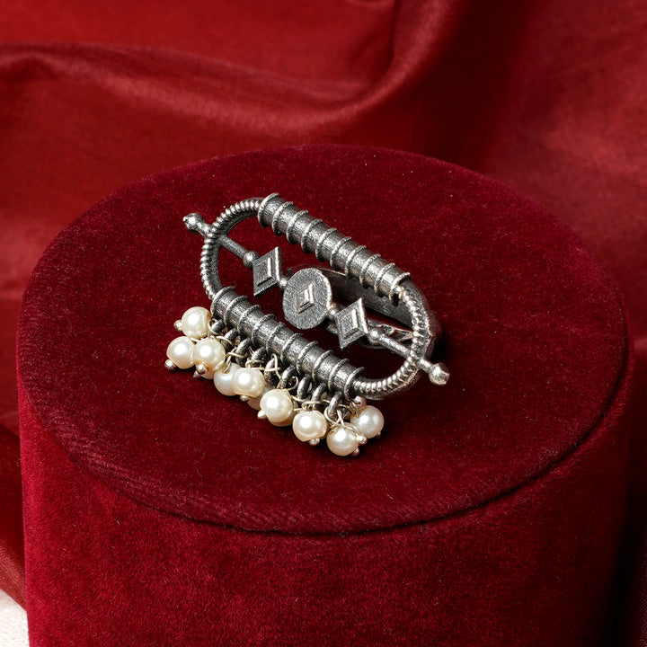 Teejh Saarang Silver Oxidised Ring