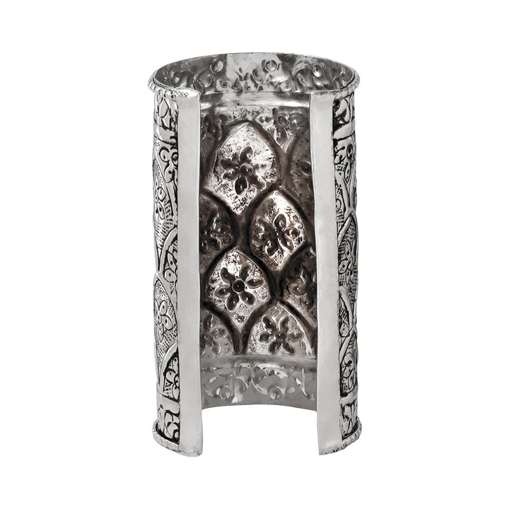 Teejh Harshali Silver Oxidised Cuff Bracelet