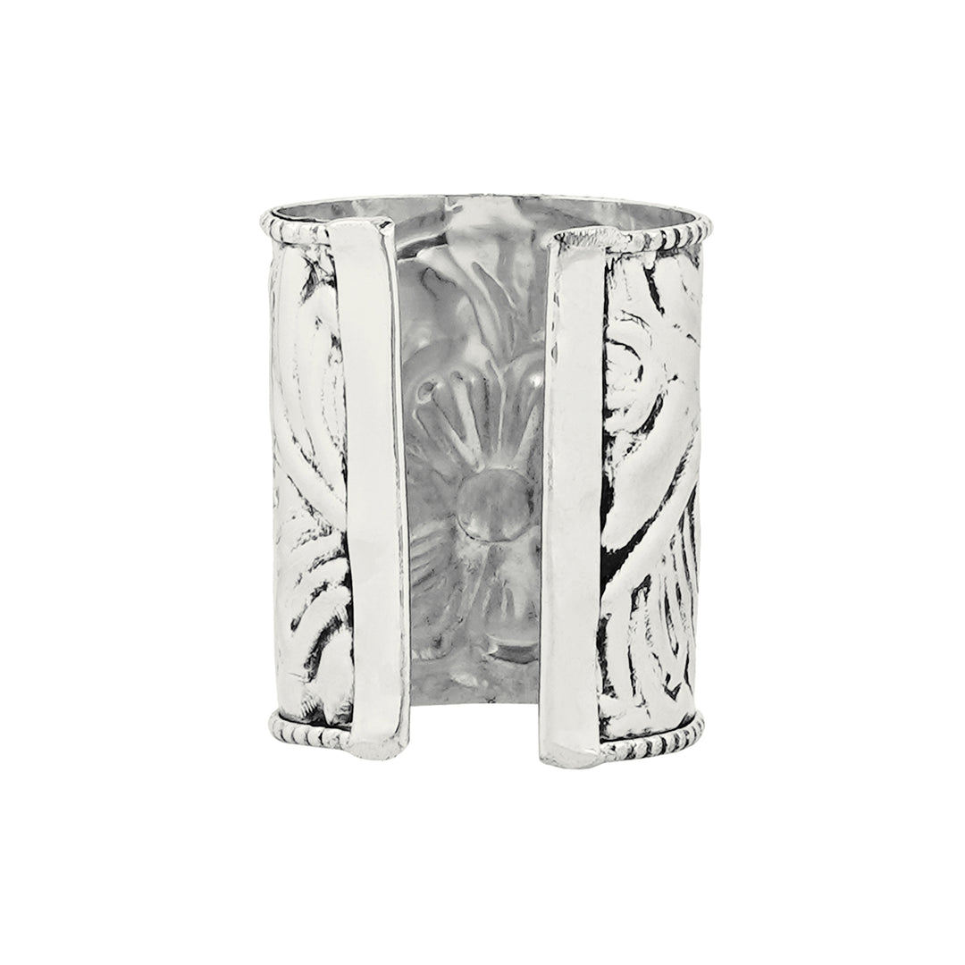 Teejh Yuvani Silver Oxidised Cuff Bracelet