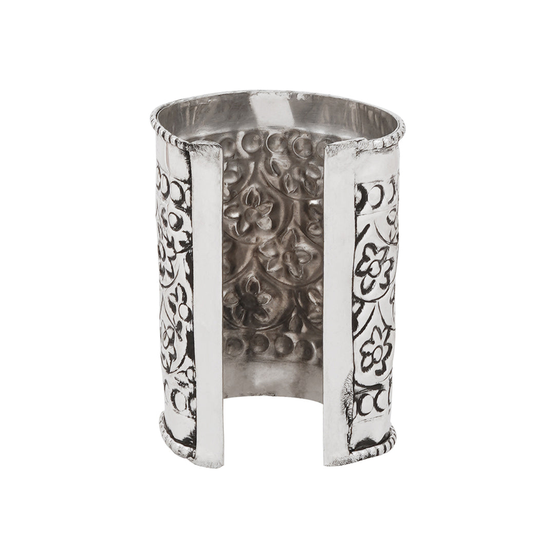 Teejh Jassi Silver Oxidised Cuff Bracelet