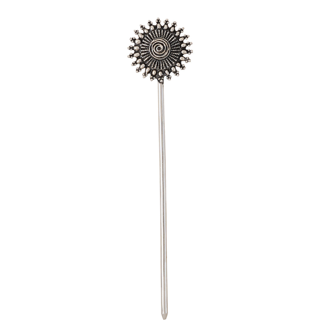 Teejh Beena Silver Oxidised Juda Pin