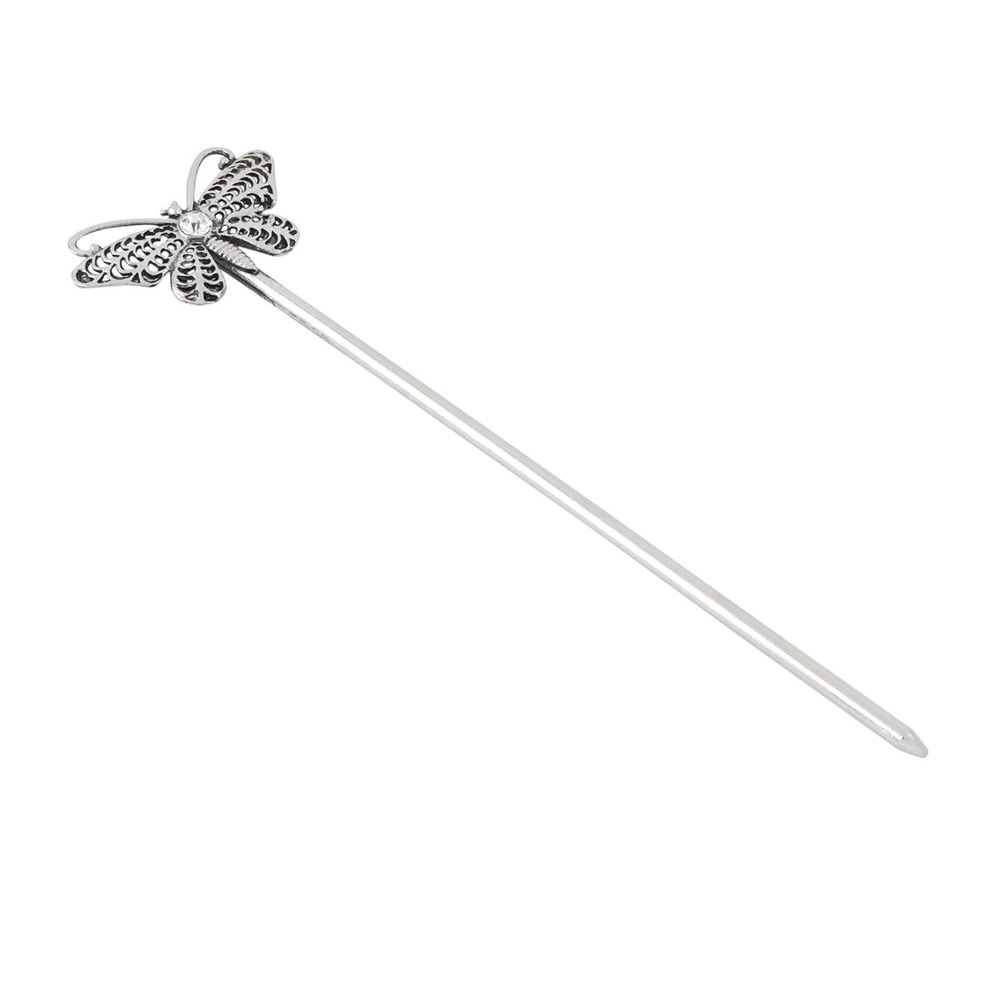 Teejh Paakhi Silver Oxidised Juda Pin