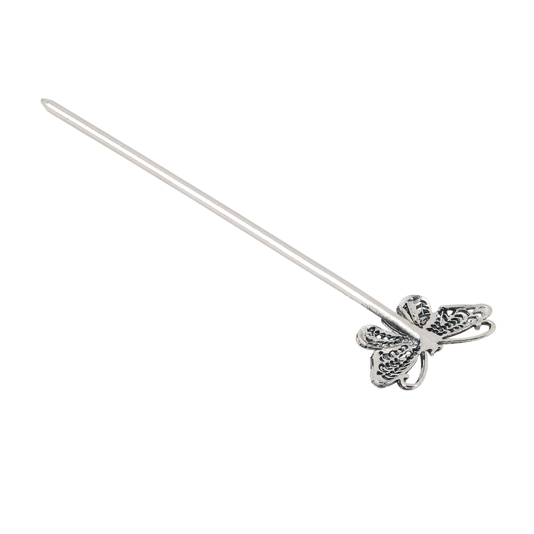 Teejh Paakhi Silver Oxidised Juda Pin
