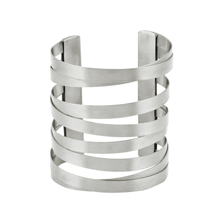 Teejh Jayanti Silver Oxidised Cuff Bracelet