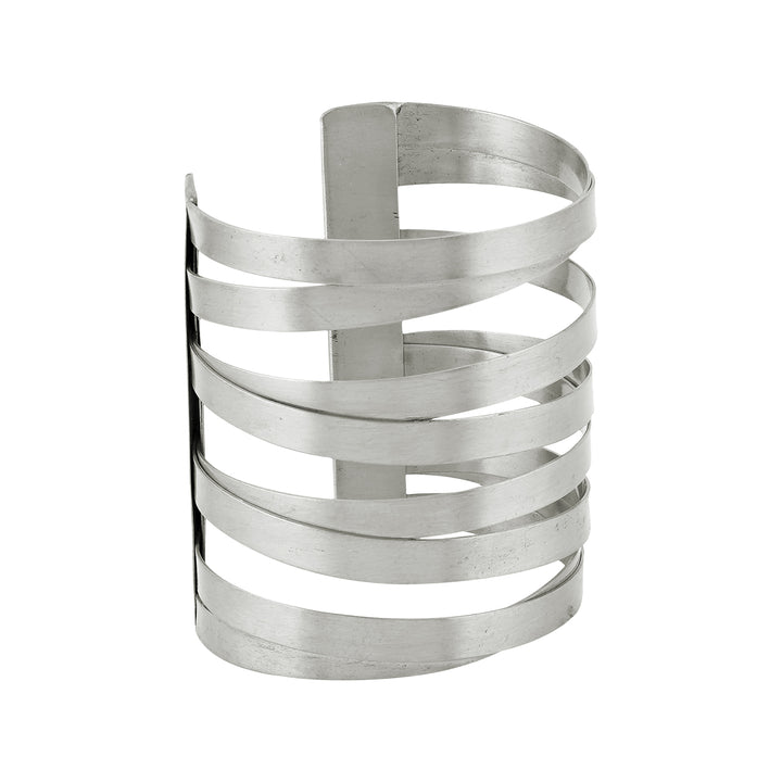 Teejh Jayanti Silver Oxidised Cuff Bracelet