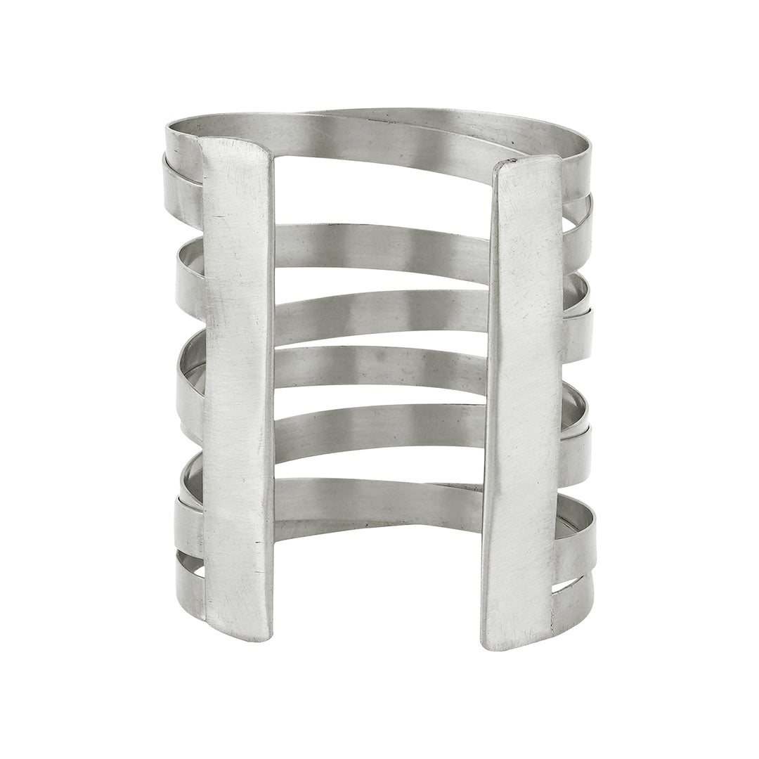 Teejh Jayanti Silver Oxidised Cuff Bracelet