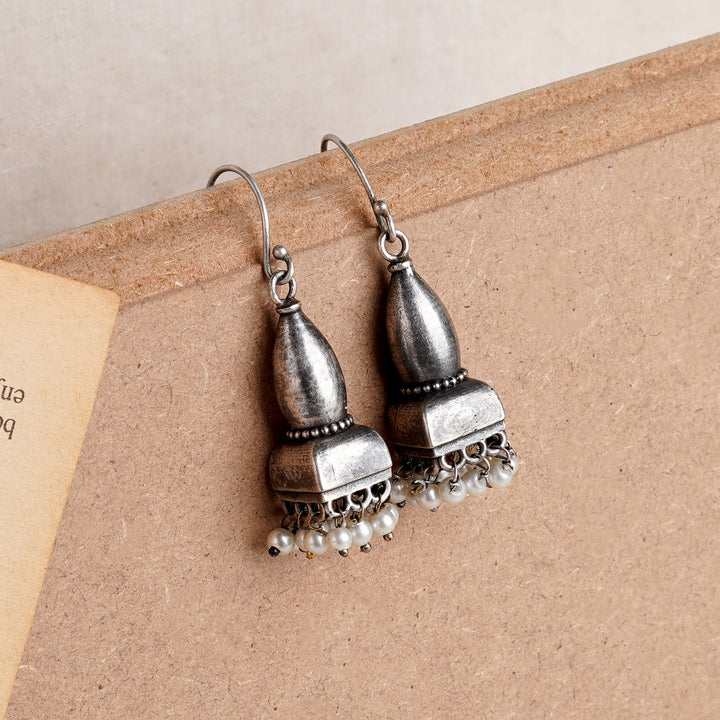 Teejh Prithika Silver Oxidised Earrings