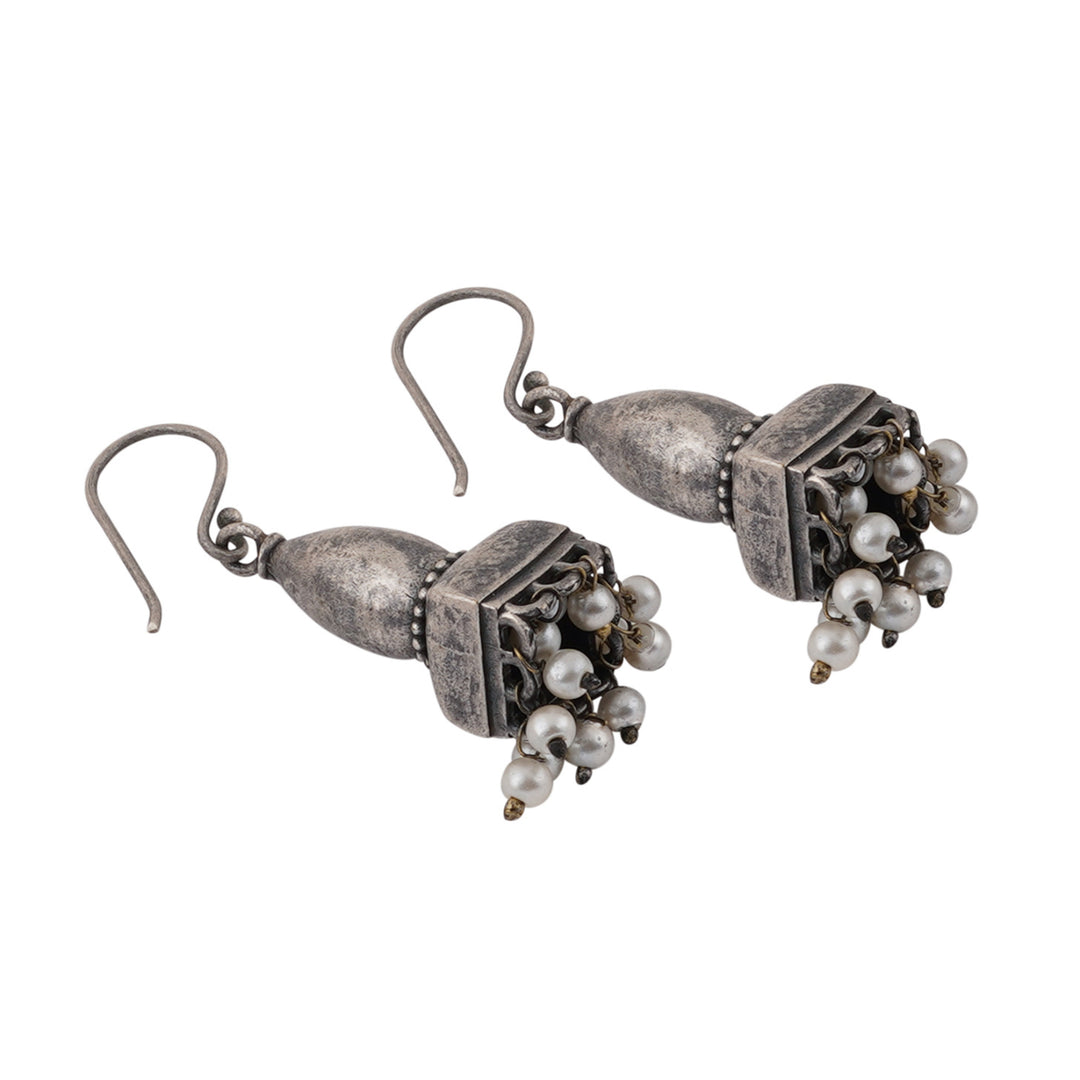 Teejh Prithika Silver Oxidised Earrings