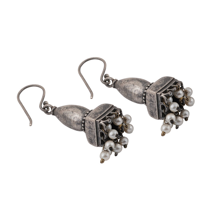 Teejh Prithika Silver Oxidised Earrings