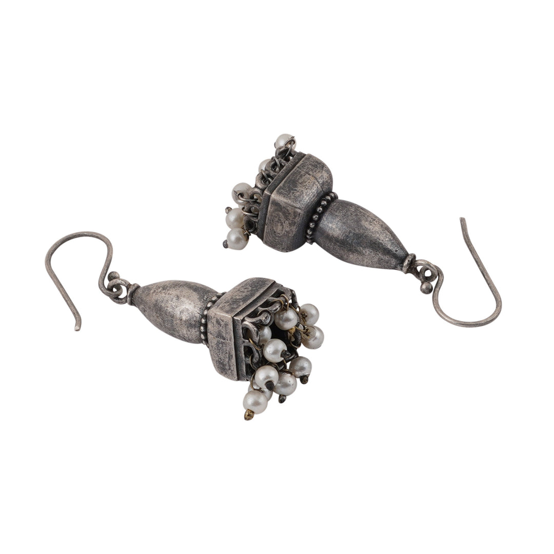 Teejh Prithika Silver Oxidised Earrings