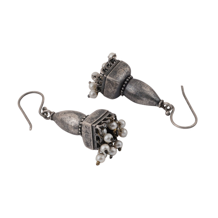 Teejh Prithika Silver Oxidised Earrings