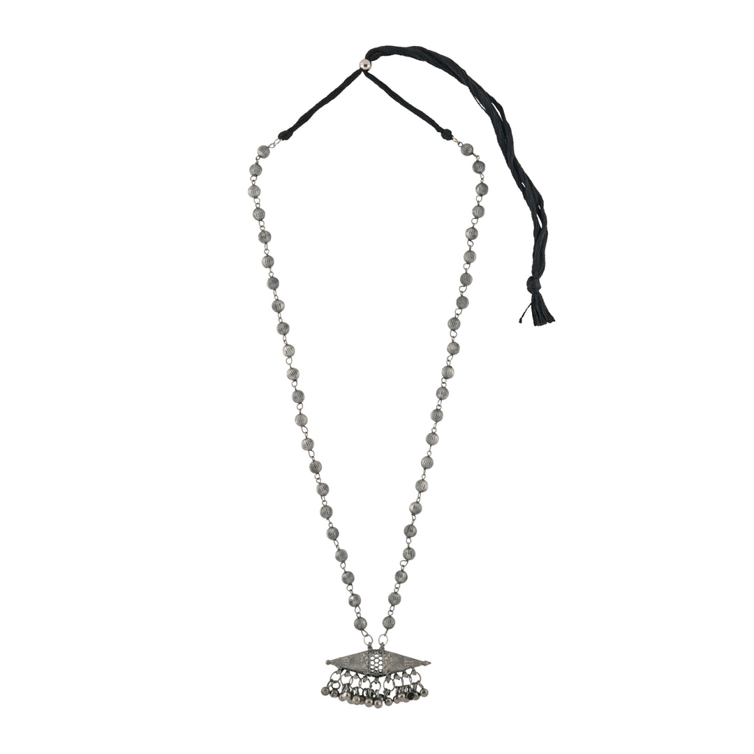 Teejh Subhadra Silver Oxidised Necklace