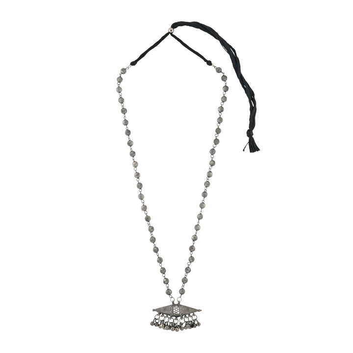 Teejh Subhadra Silver Oxidised Necklace