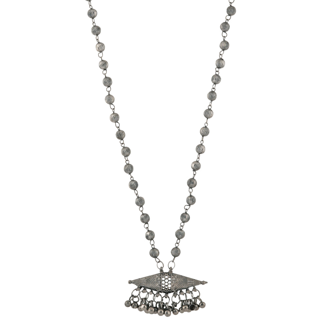 Teejh Subhadra Silver Oxidised Necklace