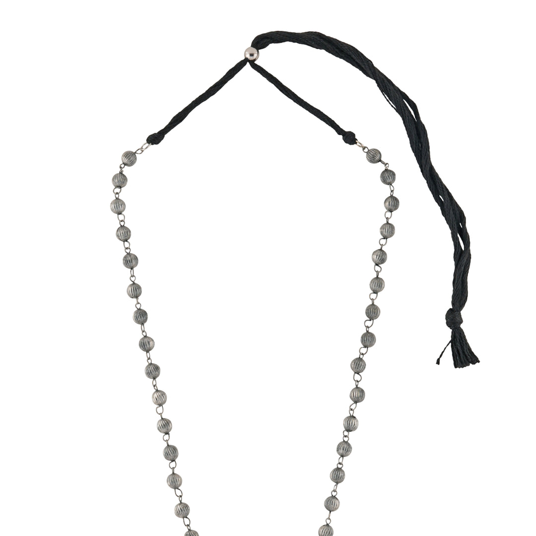 Teejh Subhadra Silver Oxidised Necklace