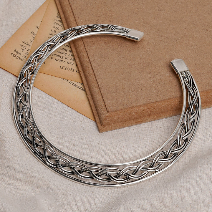 Teejh Veeradevi Silver Oxidised Necklace