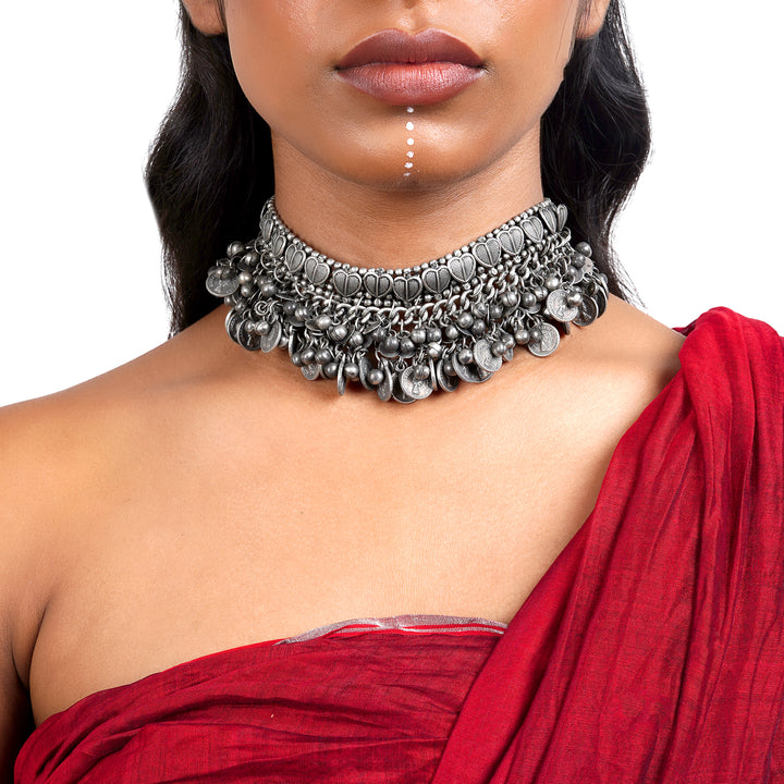 Teejh Sangeeta Oxidised Necklace