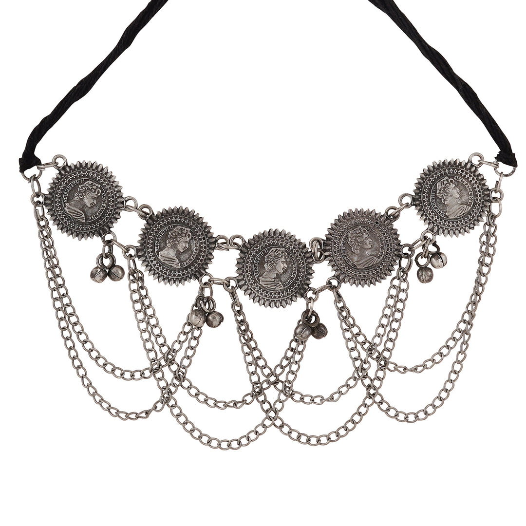 Teejh Kamalini Oxidised Necklace