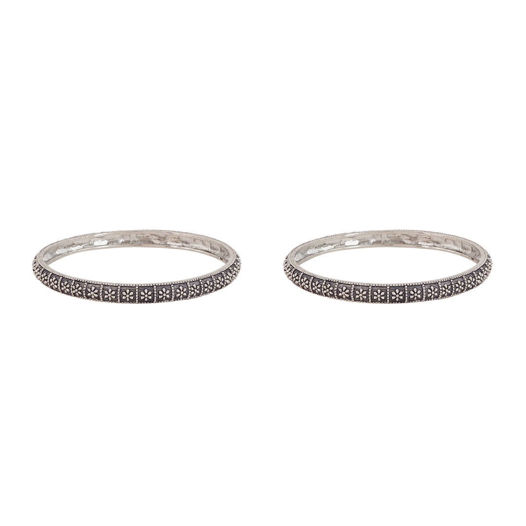 Avanti Silver Oxidized Bangles
