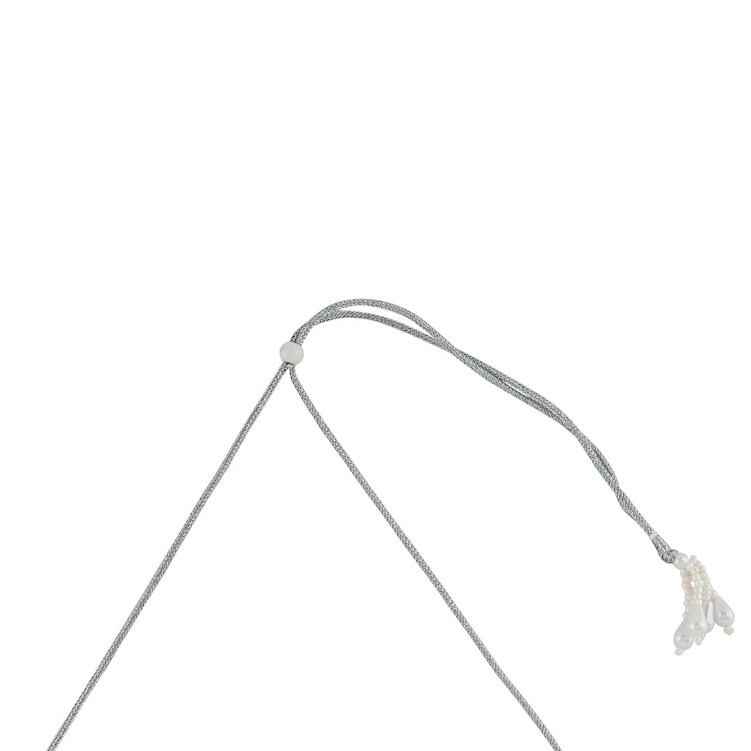 Teejh Dogra Silver Oxidised Necklace Set