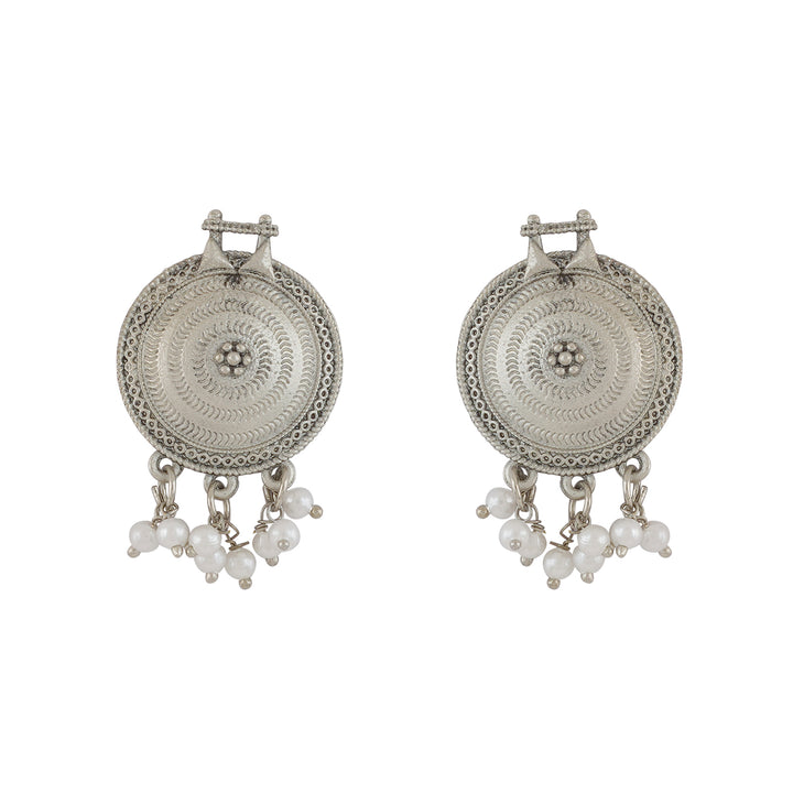 Teejh Dogra Silver Oxidised Necklace Set