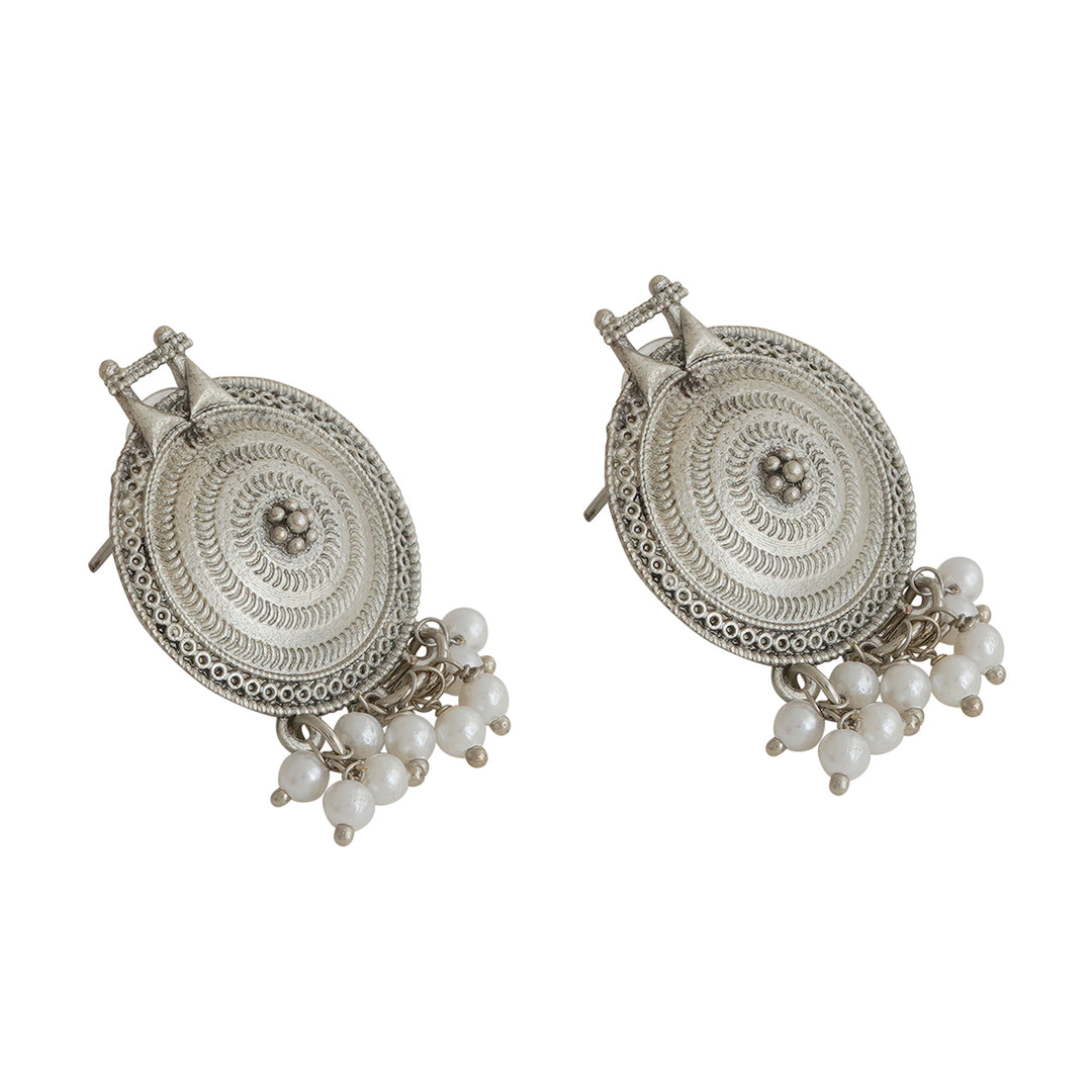 Teejh Dogra Silver Oxidised Necklace Set