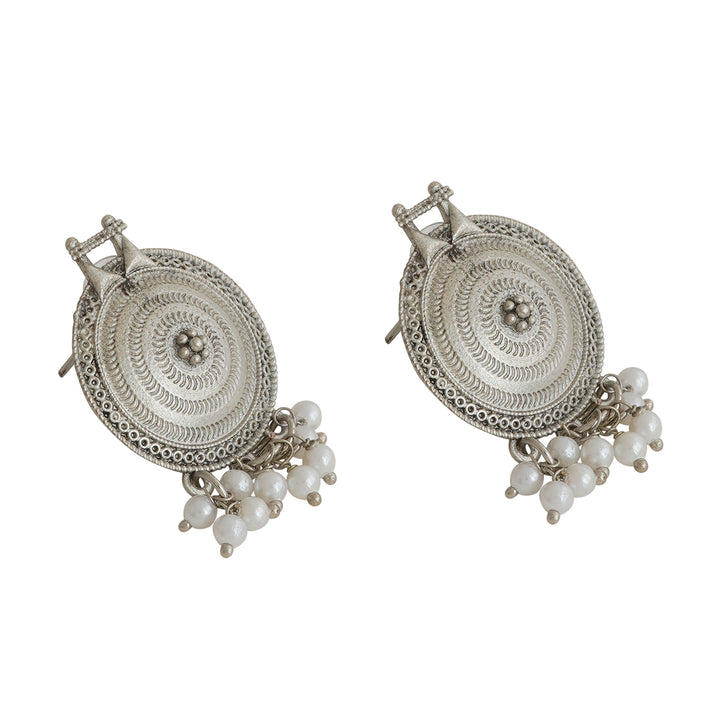 Teejh Dogra Silver Oxidised Necklace Set