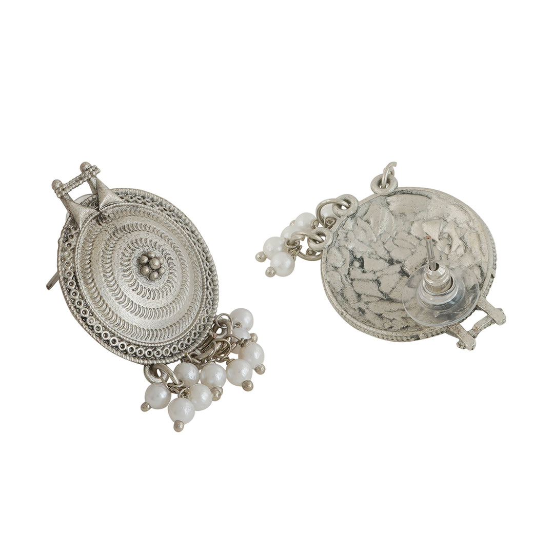 Teejh Dogra Silver Oxidised Necklace Set