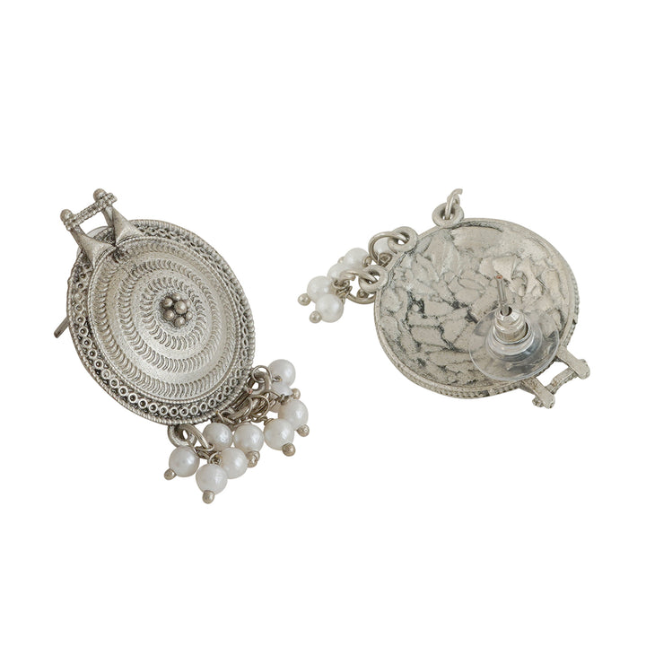 Teejh Dogra Silver Oxidised Necklace Set