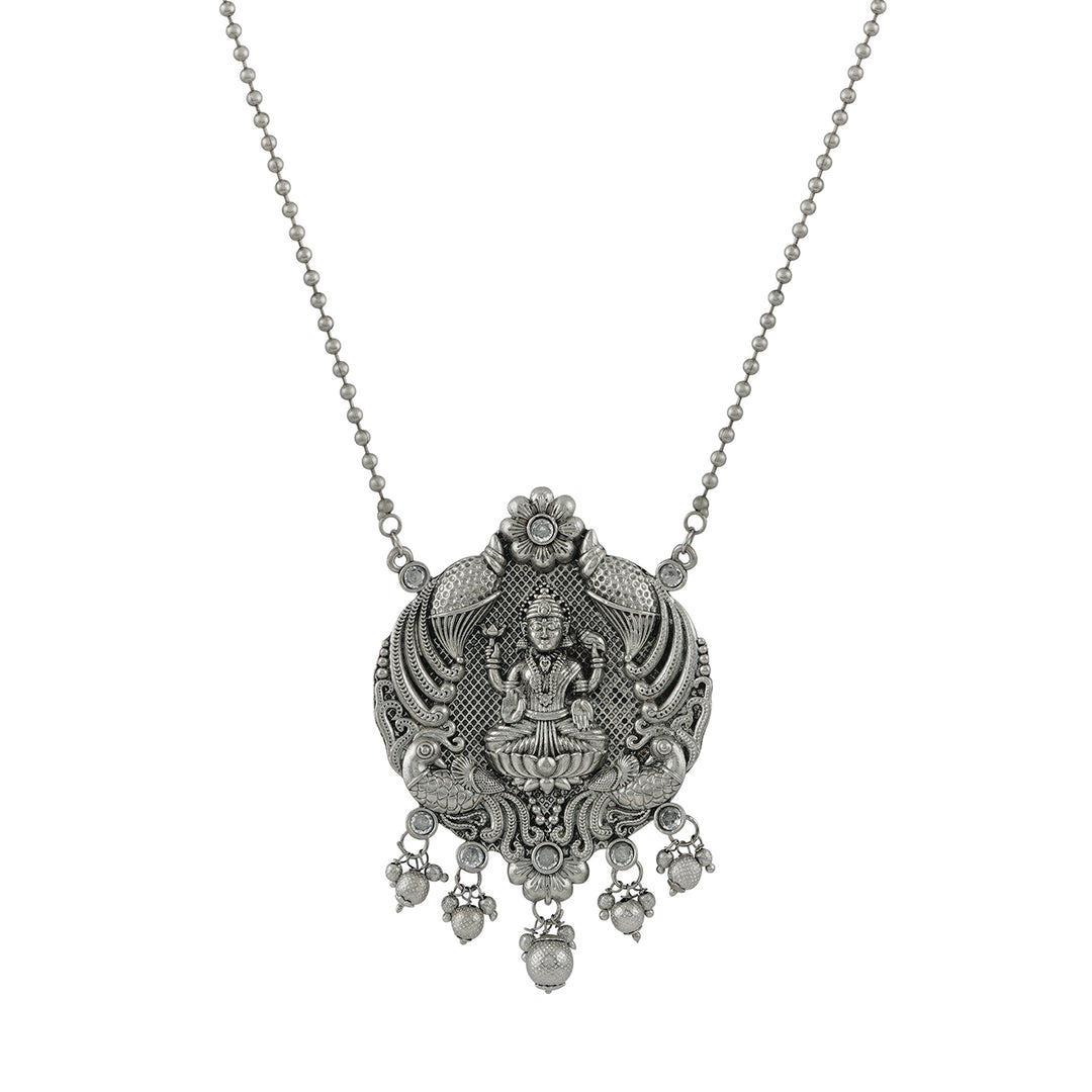 Teejh Sayyid Silver Oxidised Necklace Set
