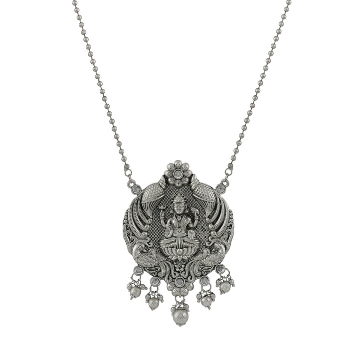 Teejh Sayyid Silver Oxidised Necklace Set