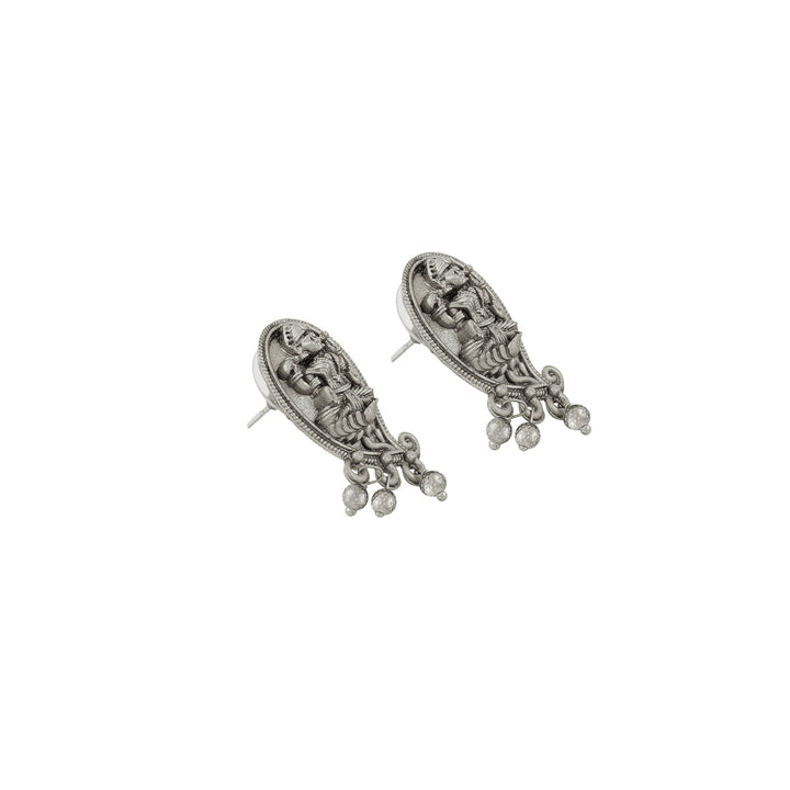 Teejh Sayyid Silver Oxidised Necklace Set