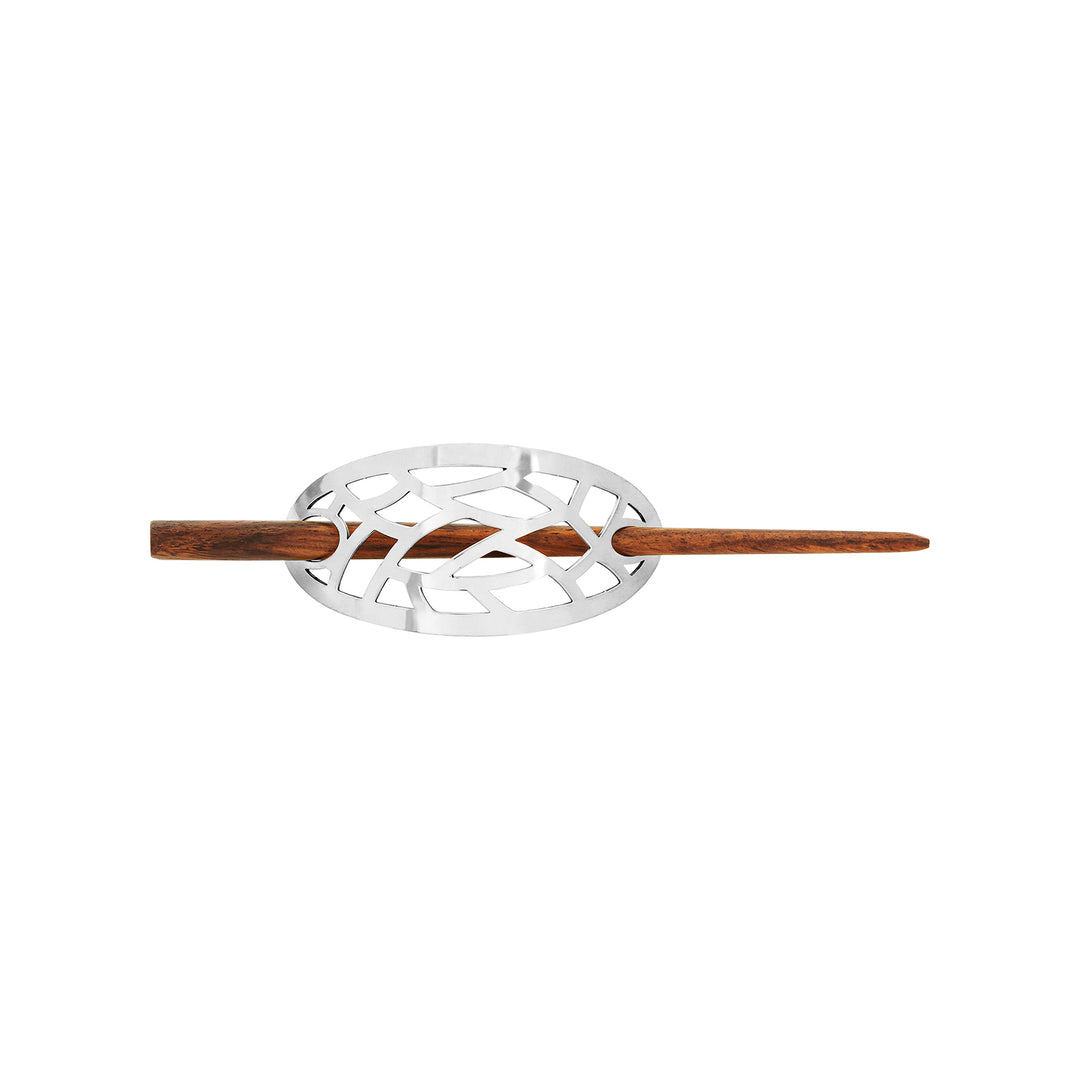 Teejh Aisha Silver lossy Bun Stick