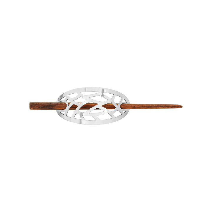 Teejh Aisha Silver lossy Bun Stick
