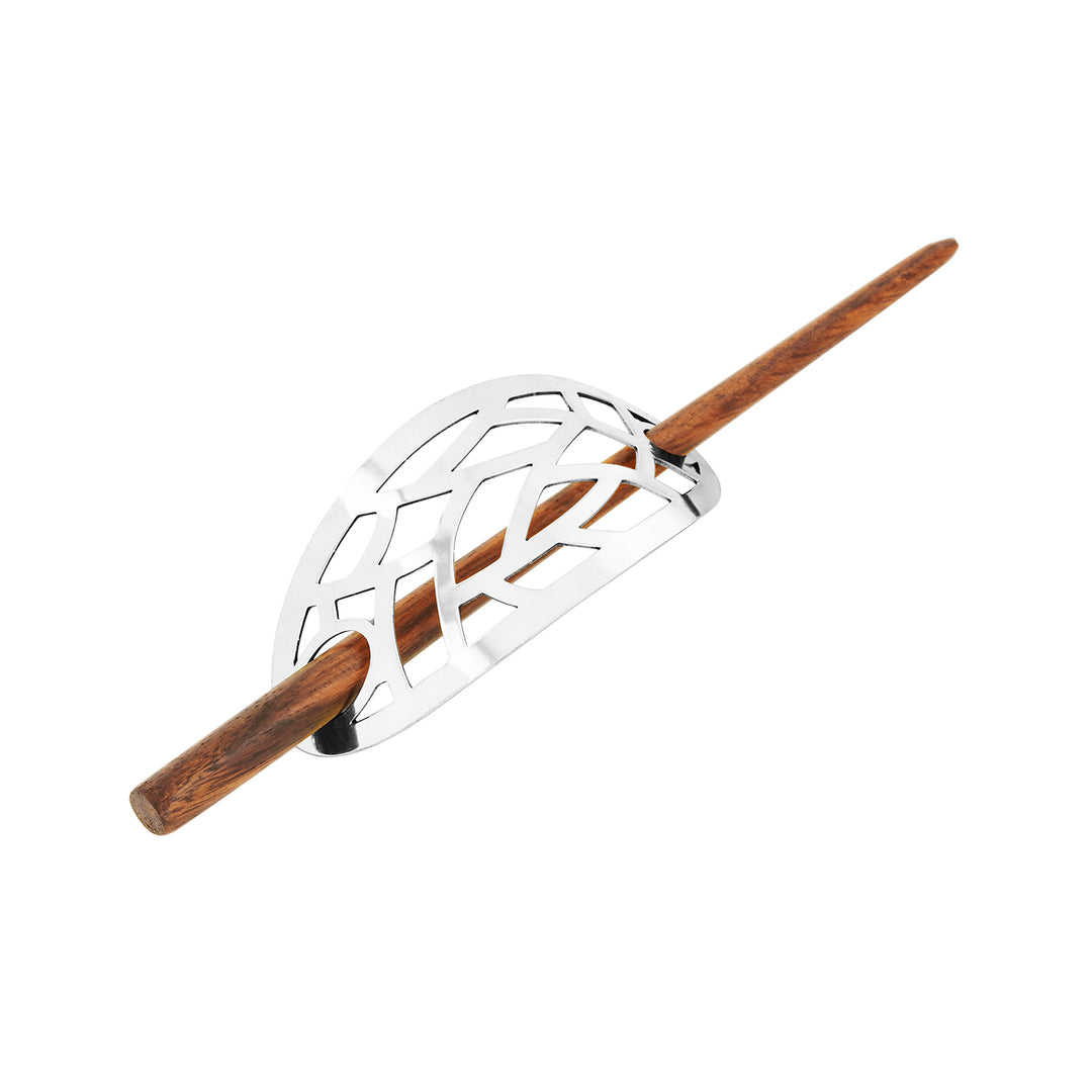 Teejh Aisha Silver lossy Bun Stick