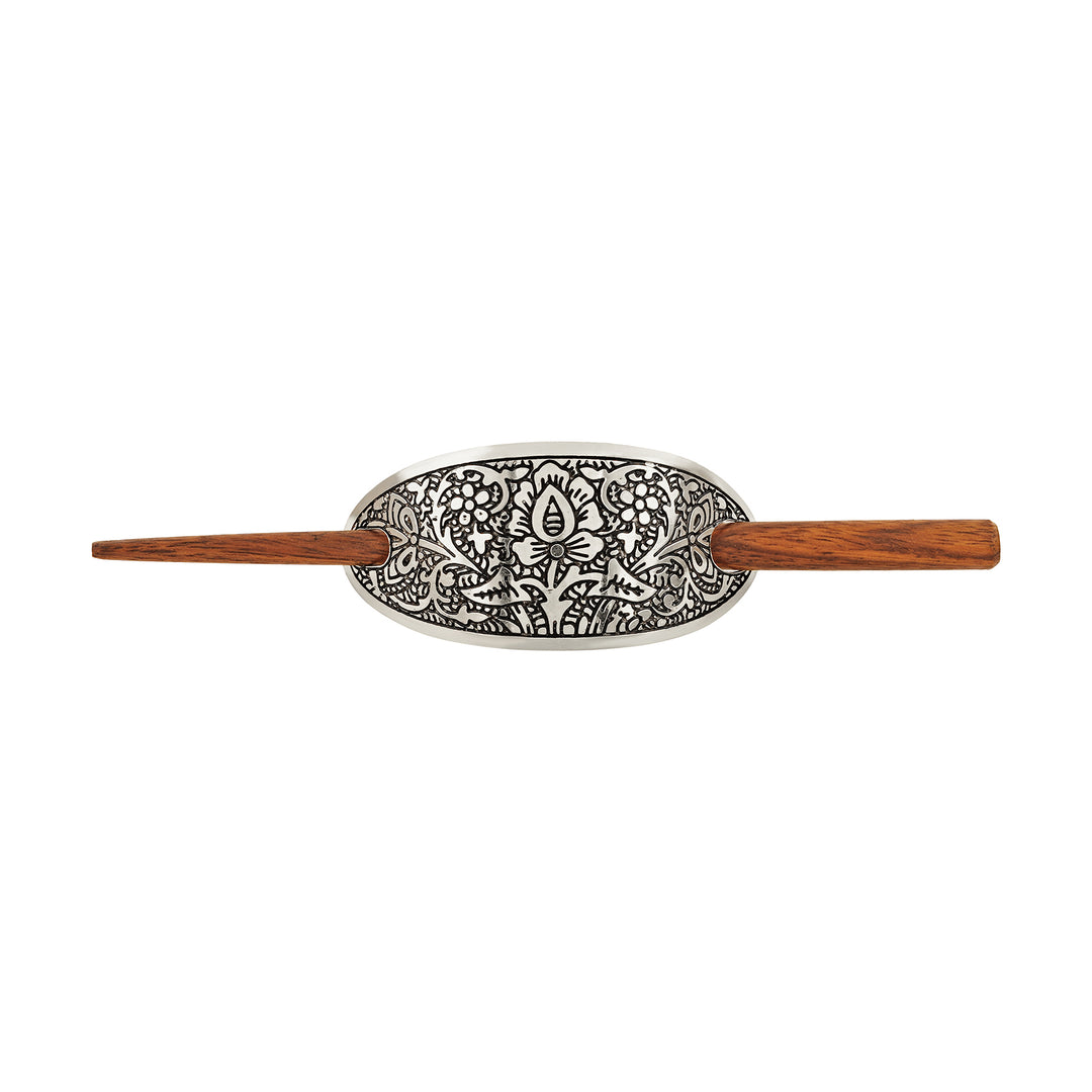 Teejh Akanksha Silver lossy Bun Stick