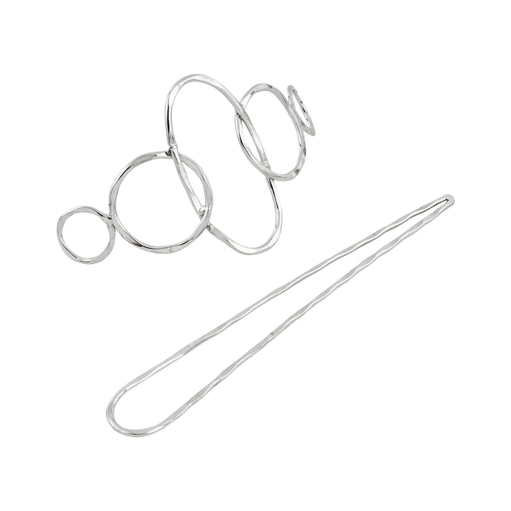 Teejh Harinder Silver lossy Bun Stick