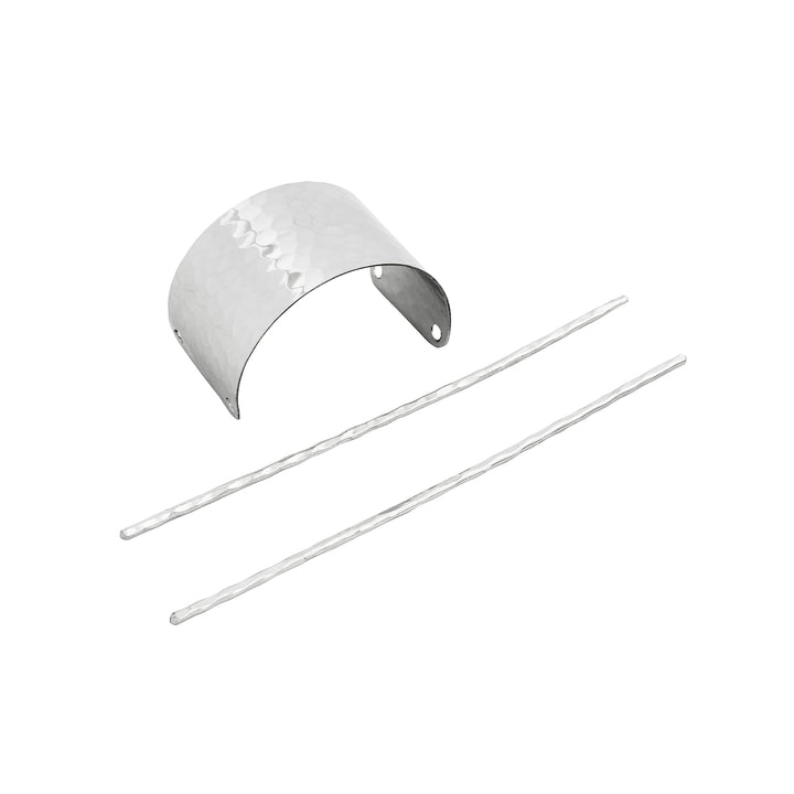 Teejh Nithya Silver lossy Bun Stick