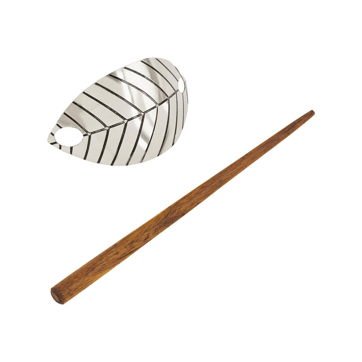 Teejh Reshmi Silver lossy Bun Stick