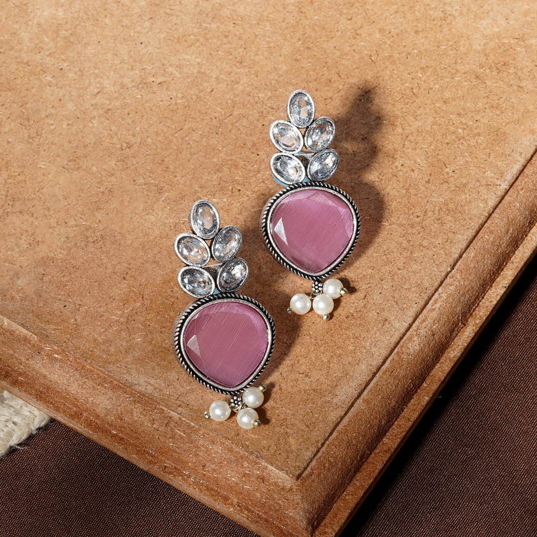 Teejh Whispering Rose Silver Earrings