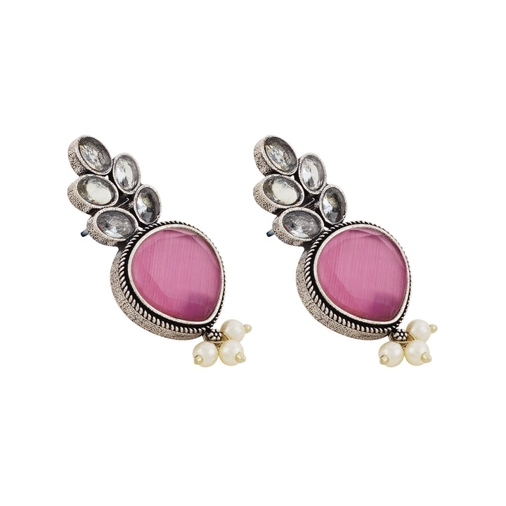 Teejh Whispering Rose Silver Earrings