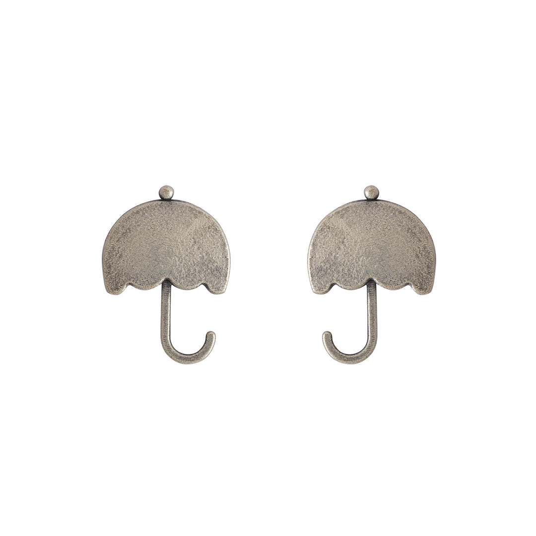 Teejh Silver Oxidised Canopy Earrings