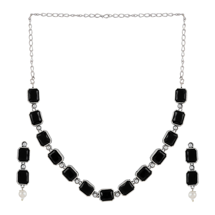Teejh Silver Noir Elegant Set