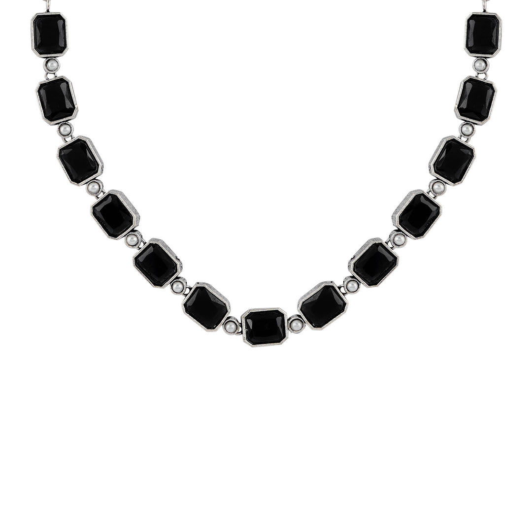 Teejh Silver Noir Elegant Set