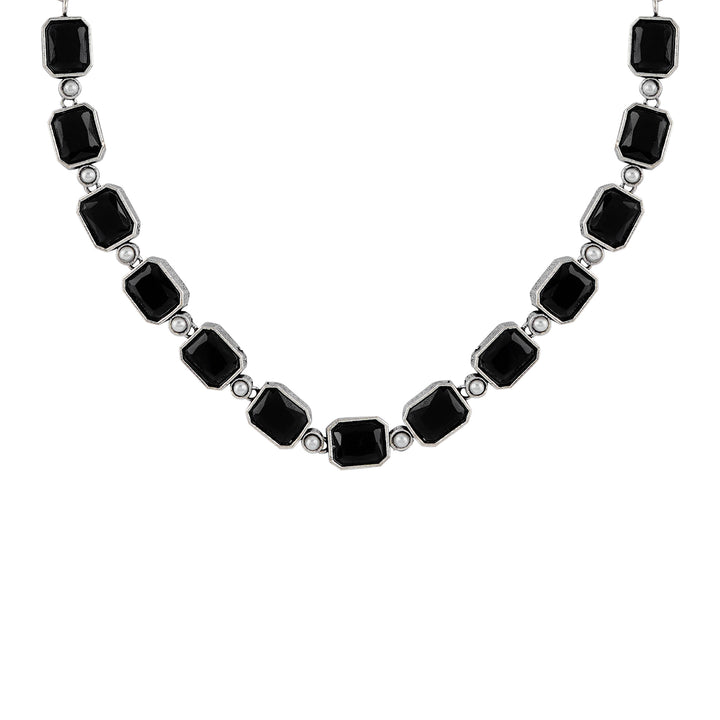 Teejh Silver Noir Elegant Set
